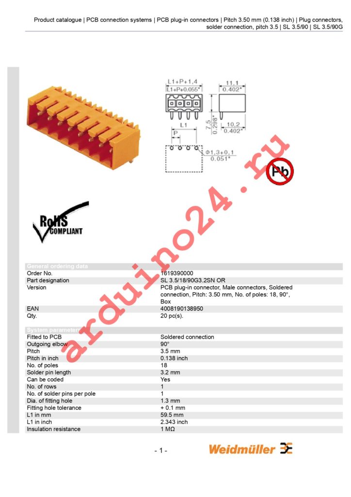 1619390000 datasheet