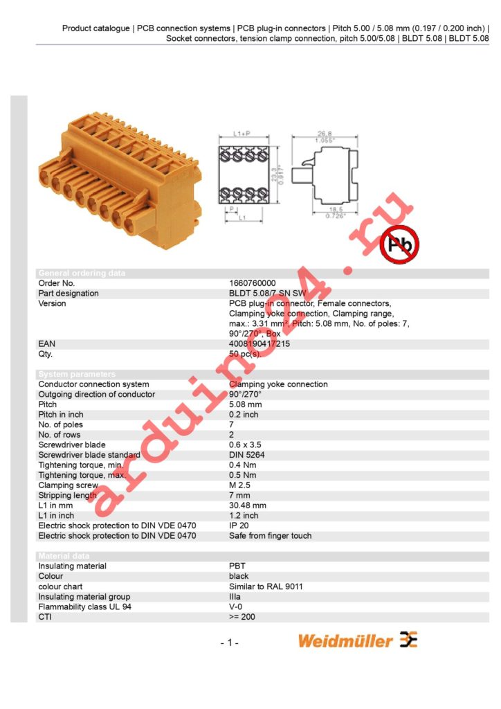 1660760000 datasheet