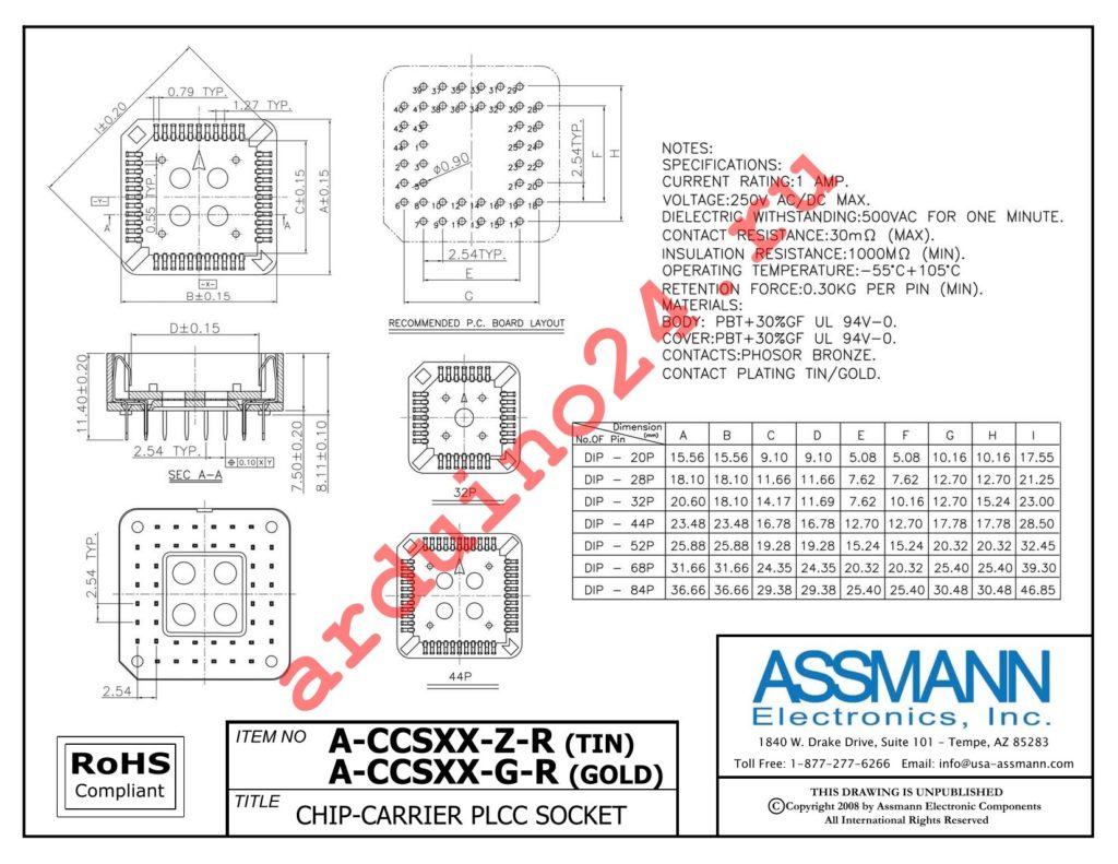 A-CCS52-Z-R datasheet