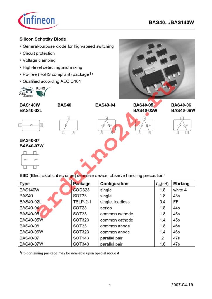 BAS 40 B5003 datasheet