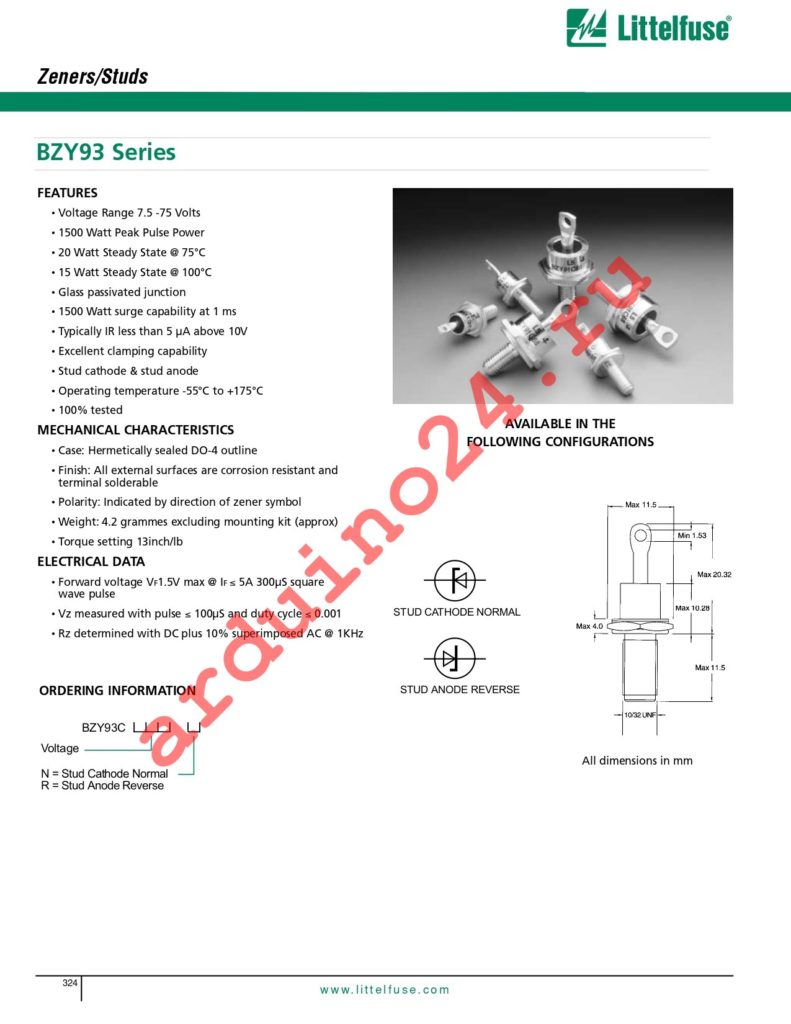 BZY93C10R datasheet