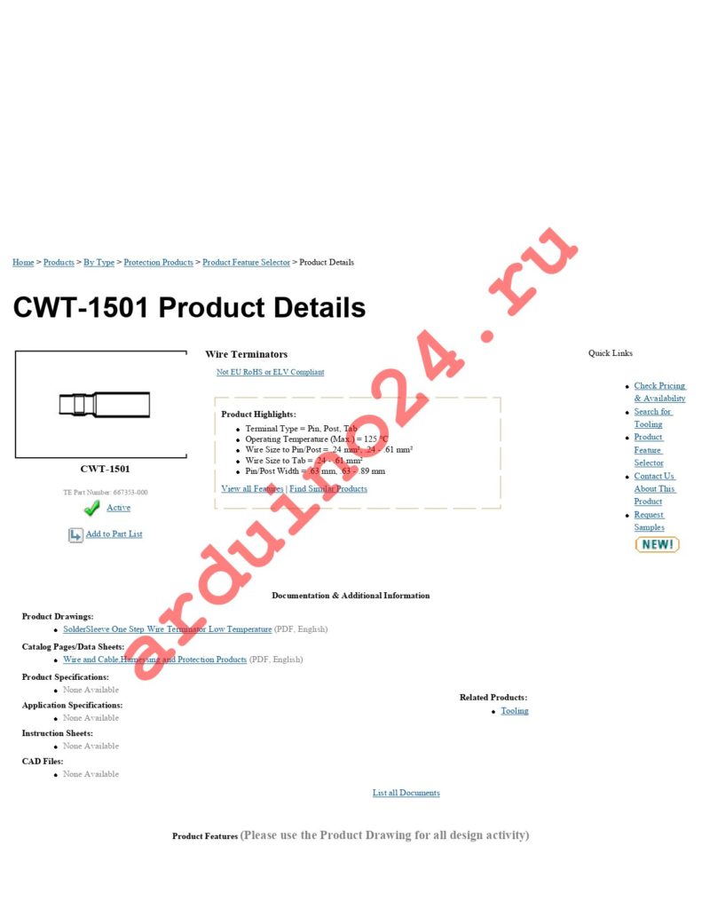 CWT-1501 datasheet