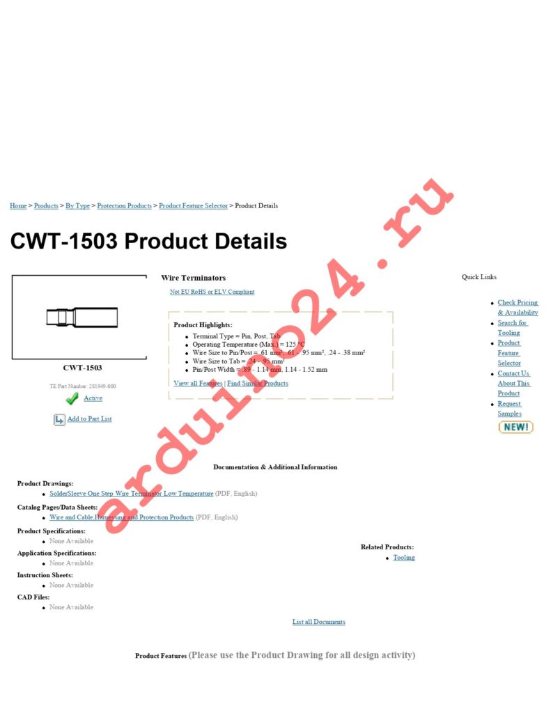CWT-1503 datasheet
