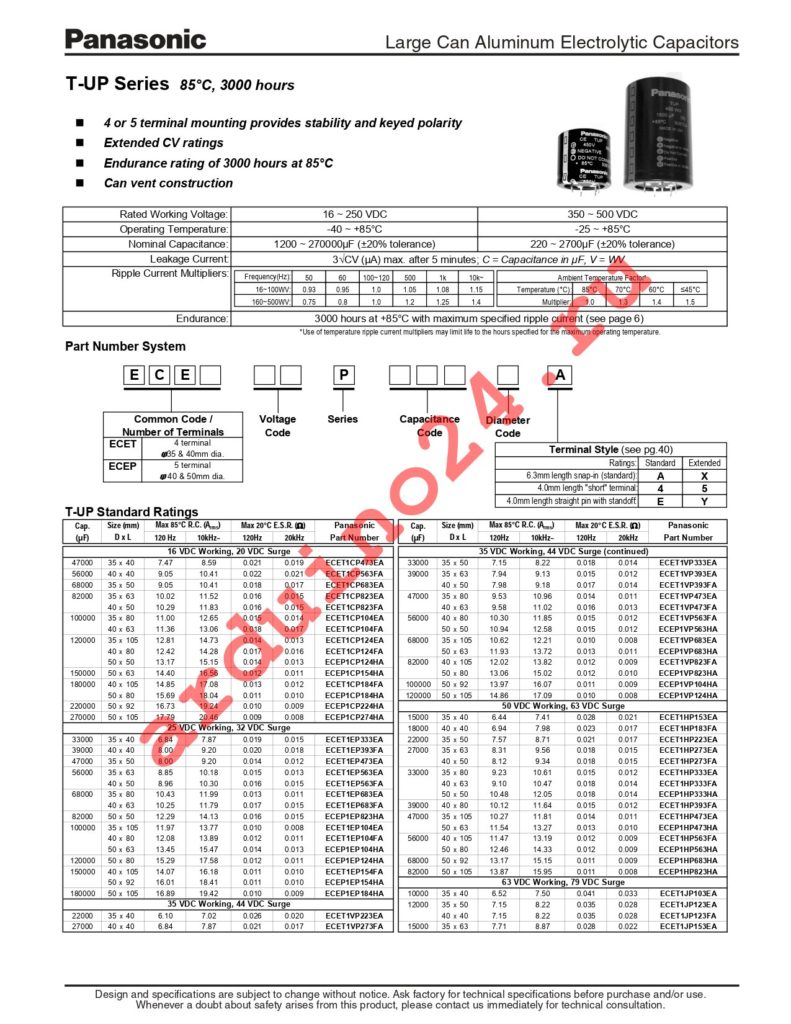 ECE-T1HP273FA datasheet