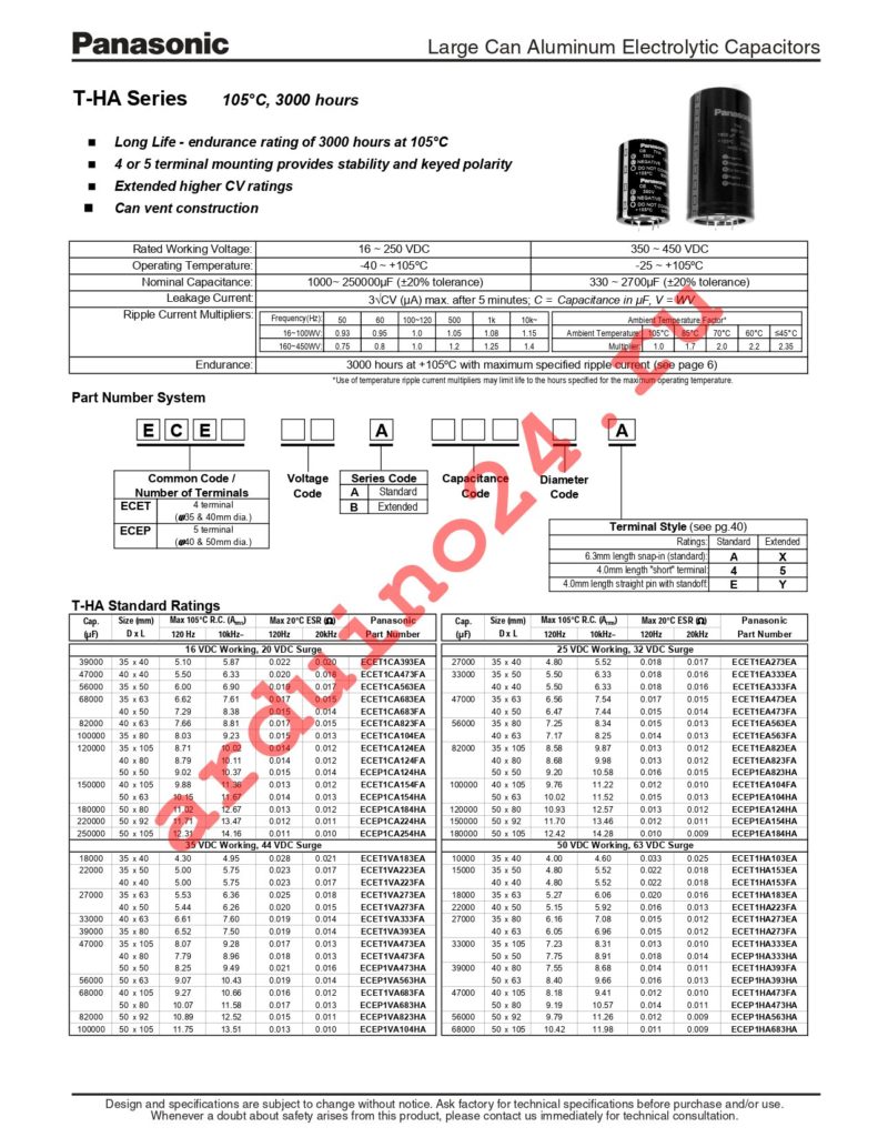 ECE-T2WA561EA datasheet