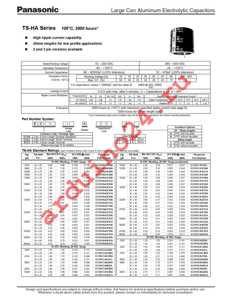 ECO-S1VA153EA datasheet