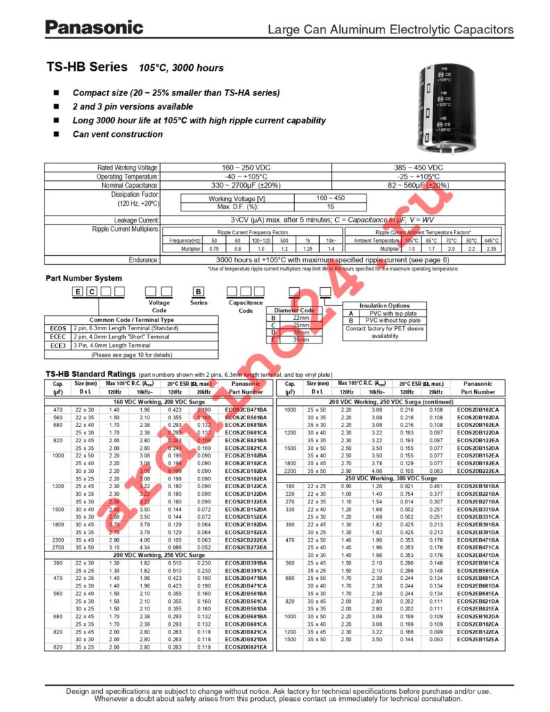 ECO-S2WB221CA datasheet