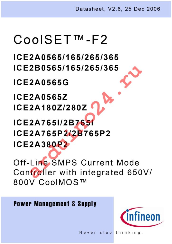 ICE2A180Z datasheet