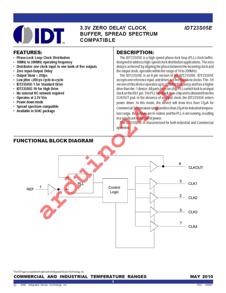 IDT23S05E-1HDCGI8 datasheet