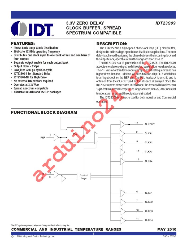IDT23S09-1HDCGI datasheet