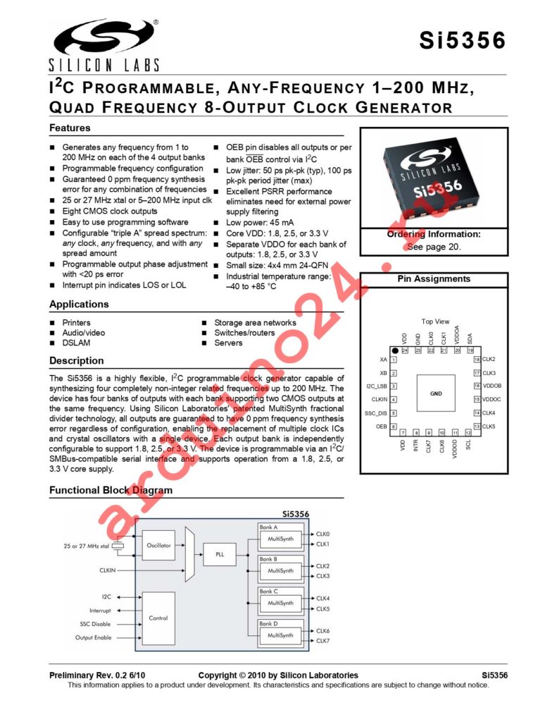 SI5356A-A-GM datasheet