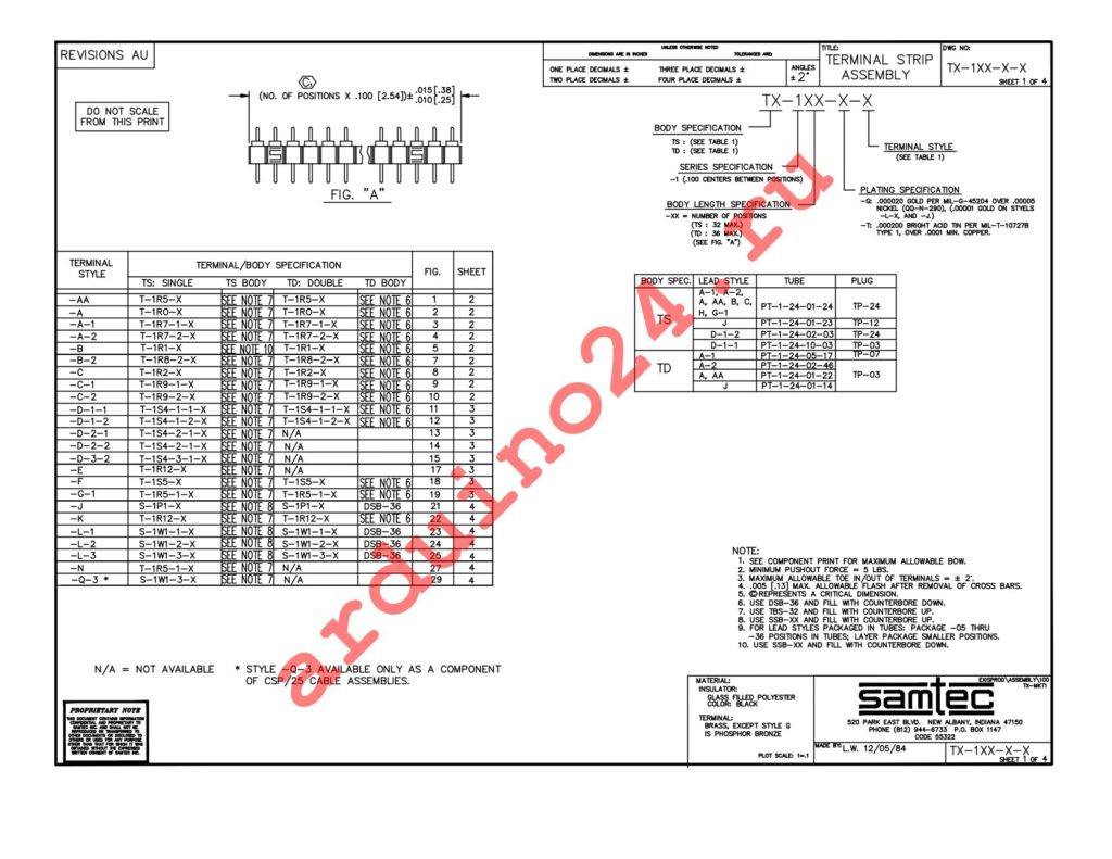 TS-118-G-A datasheet