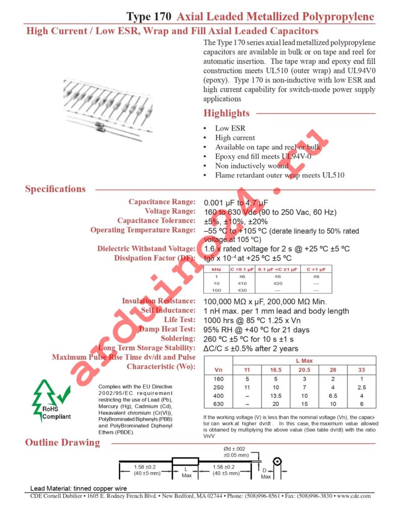 170274K160EC datasheet