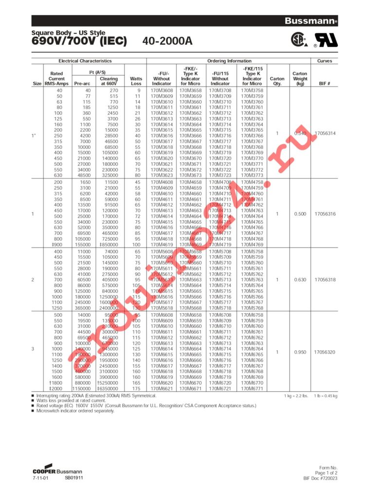 170M6610 datasheet