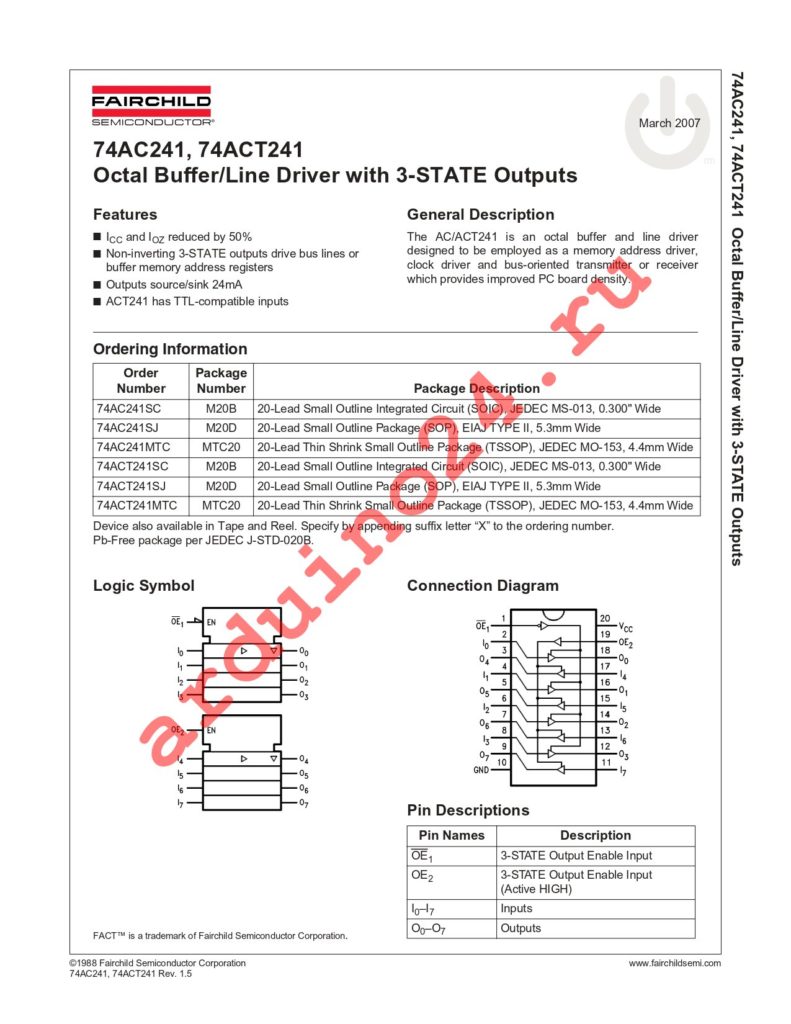 74AC241MTCX datasheet