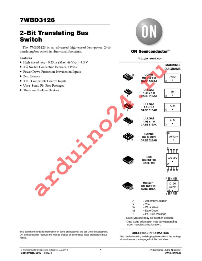 7WBD3126AMX1TCG datasheet