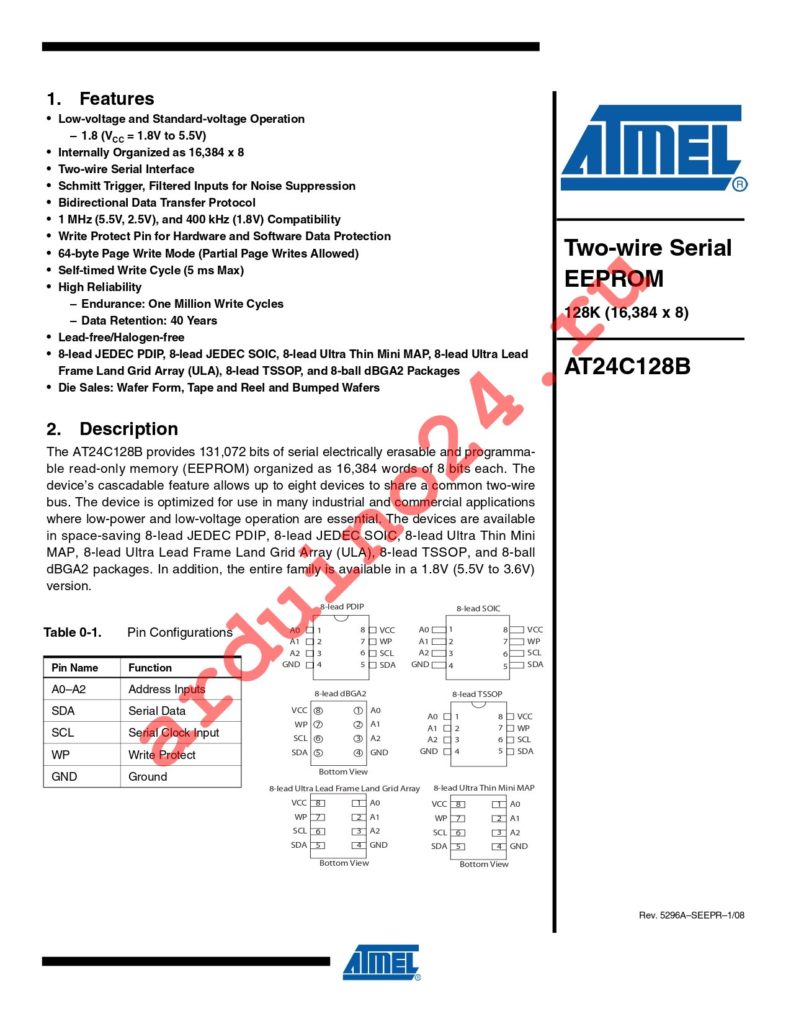 AT24C128B-TH-B datasheet