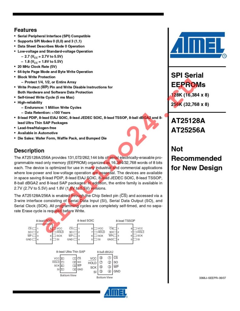 AT25128AN-10SI-2.7 SL383 datasheet