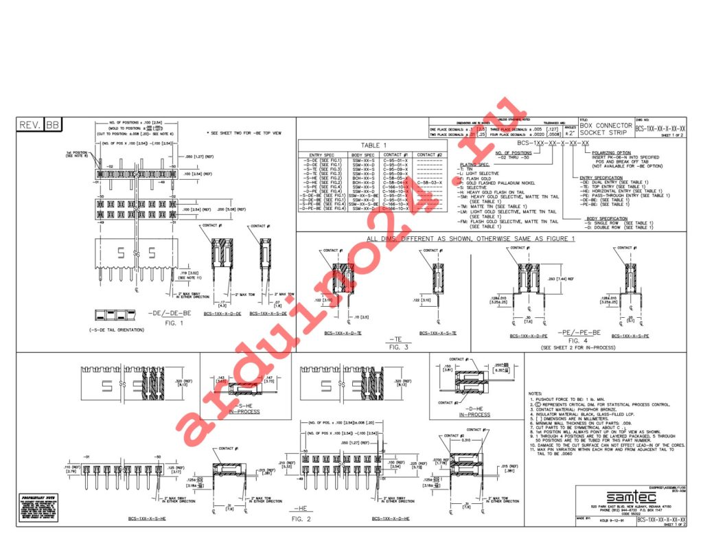 BCS-101-L-S-PE datasheet