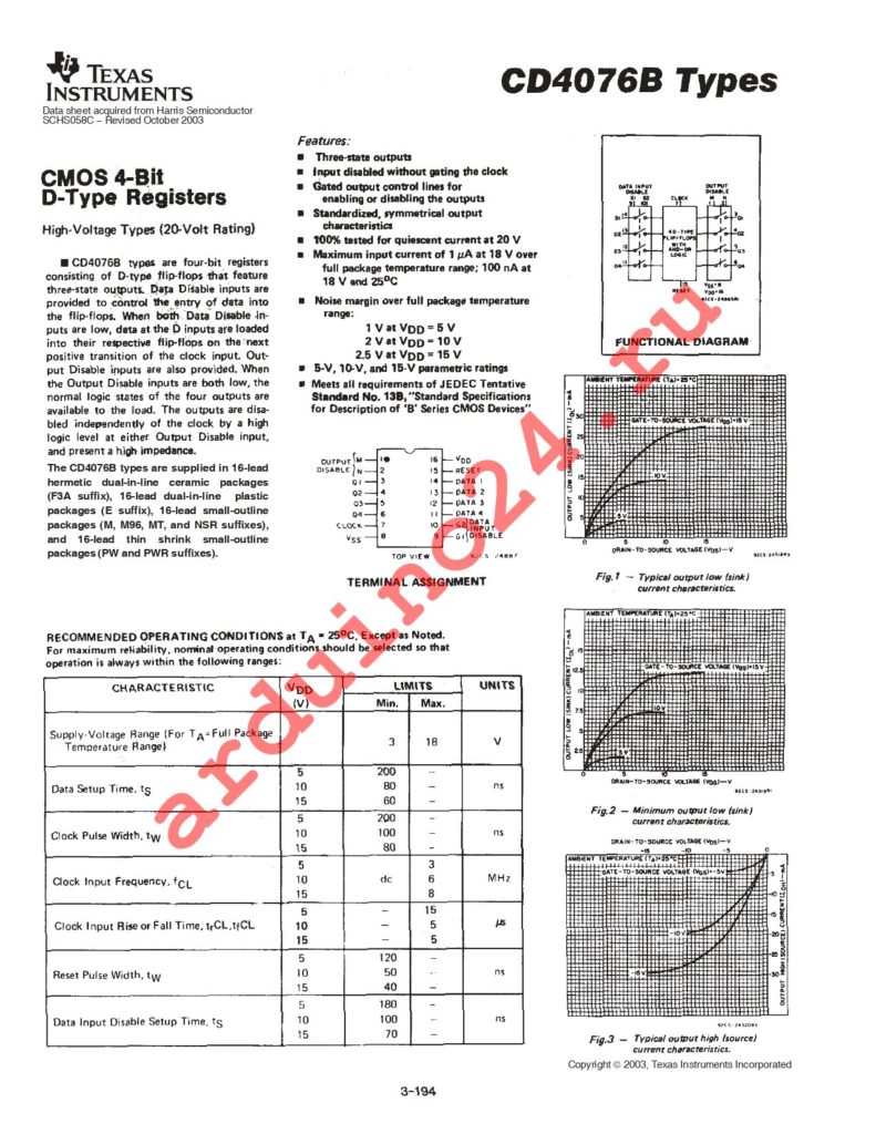 CD4076BMTE4 datasheet