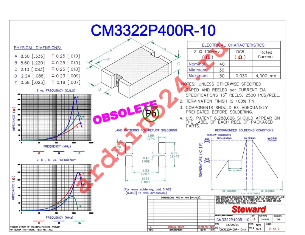 CM3322P400R-10 datasheet