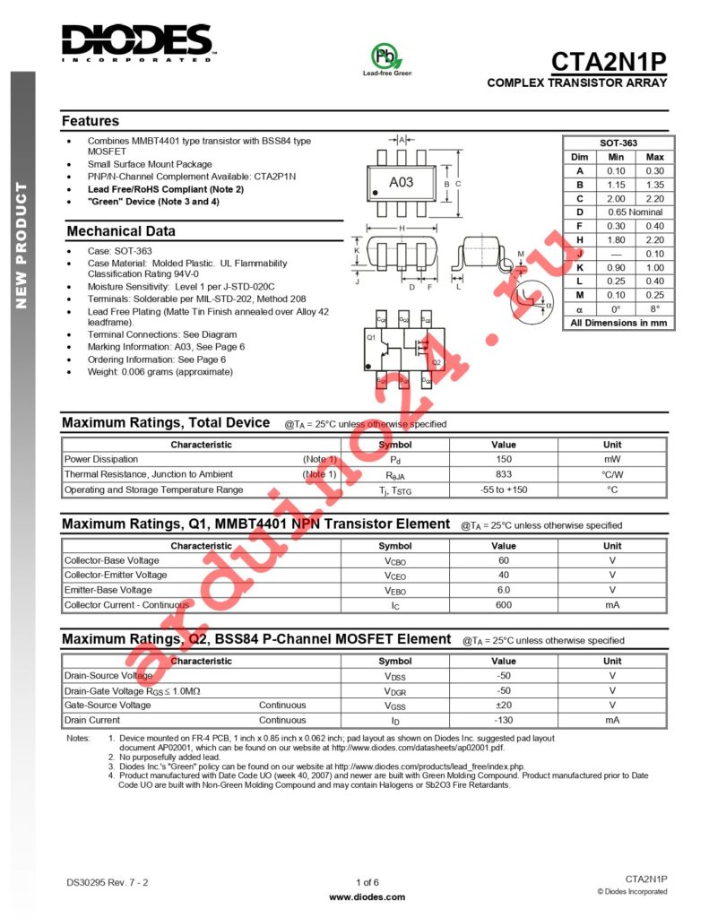 CTA2N1P-7 datasheet