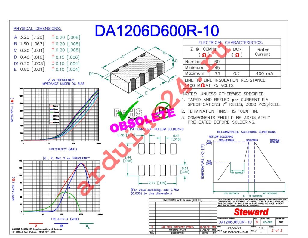DA1206D600R-10 datasheet