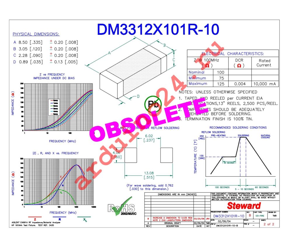 DM3312X101R-10 datasheet