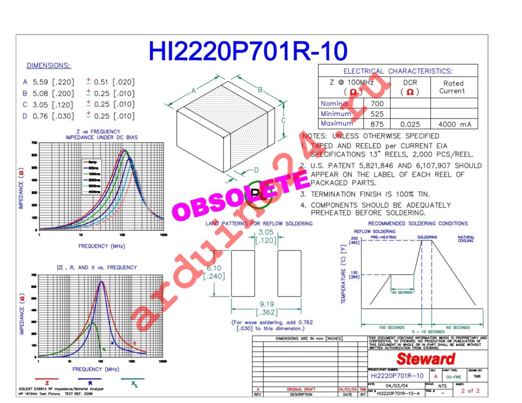 HI2220P701R-10 datasheet