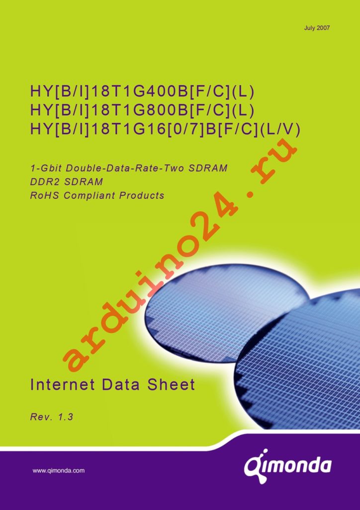 HYB18T1G160BF-5 datasheet