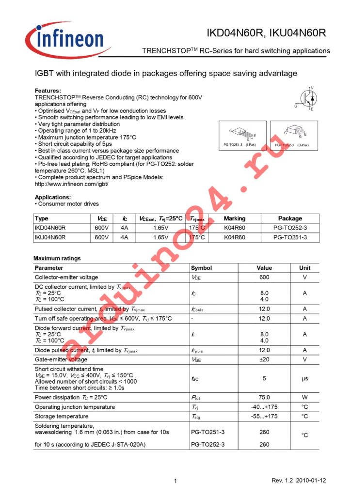 IKD04N60R datasheet