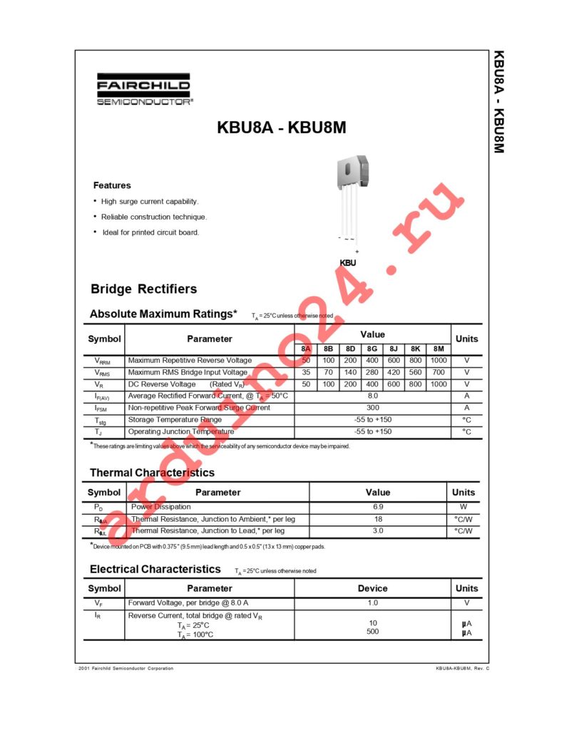 KBU8B datasheet