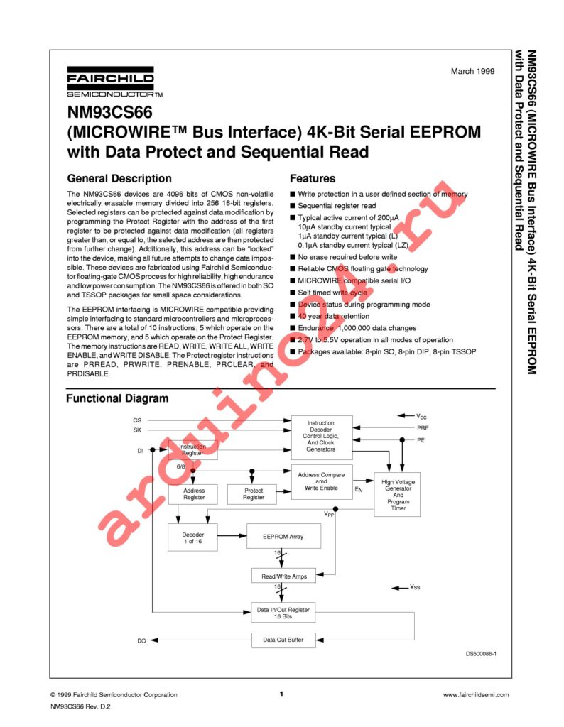 NM93CS66EN datasheet