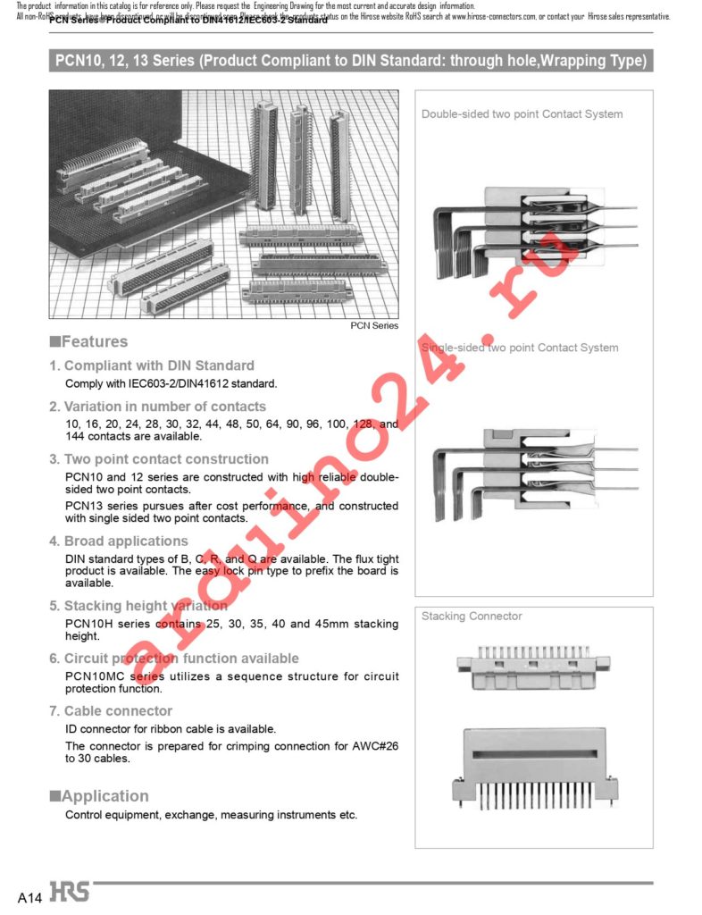 PCN10-64S-2.54WB datasheet