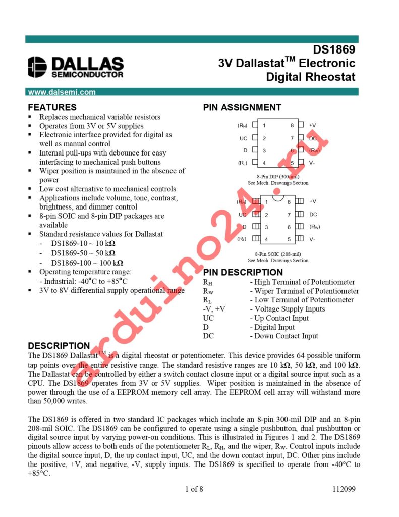 DS1869S-C04 datasheet