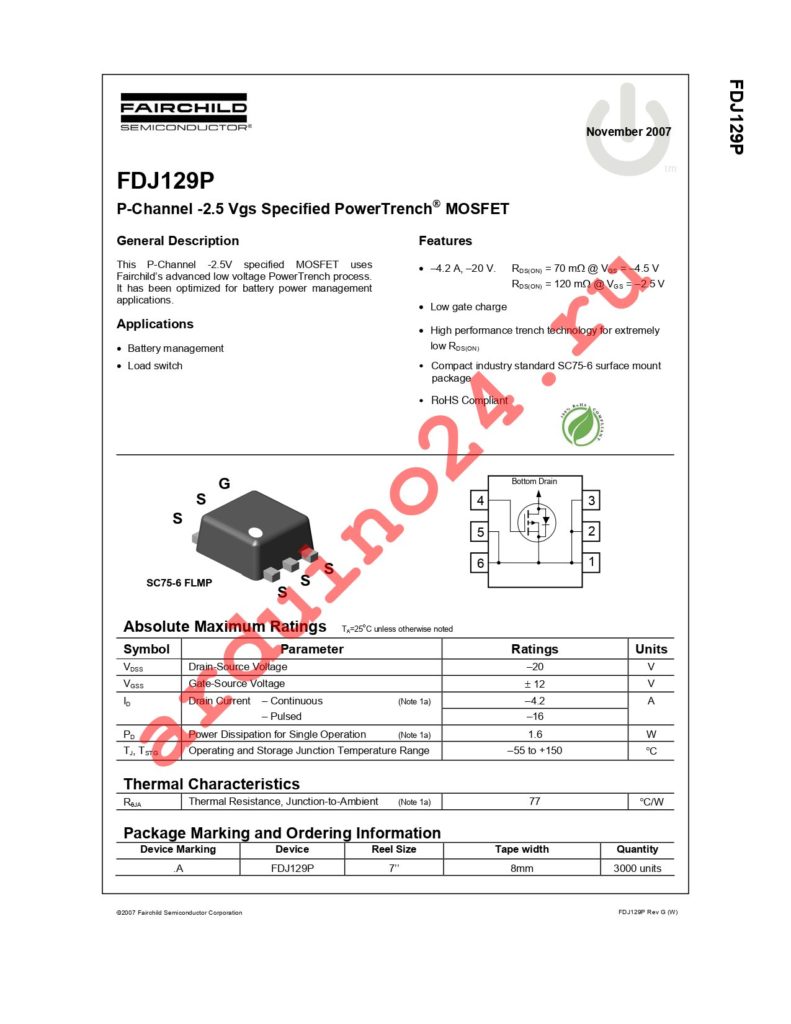 FDJ129P datasheet
