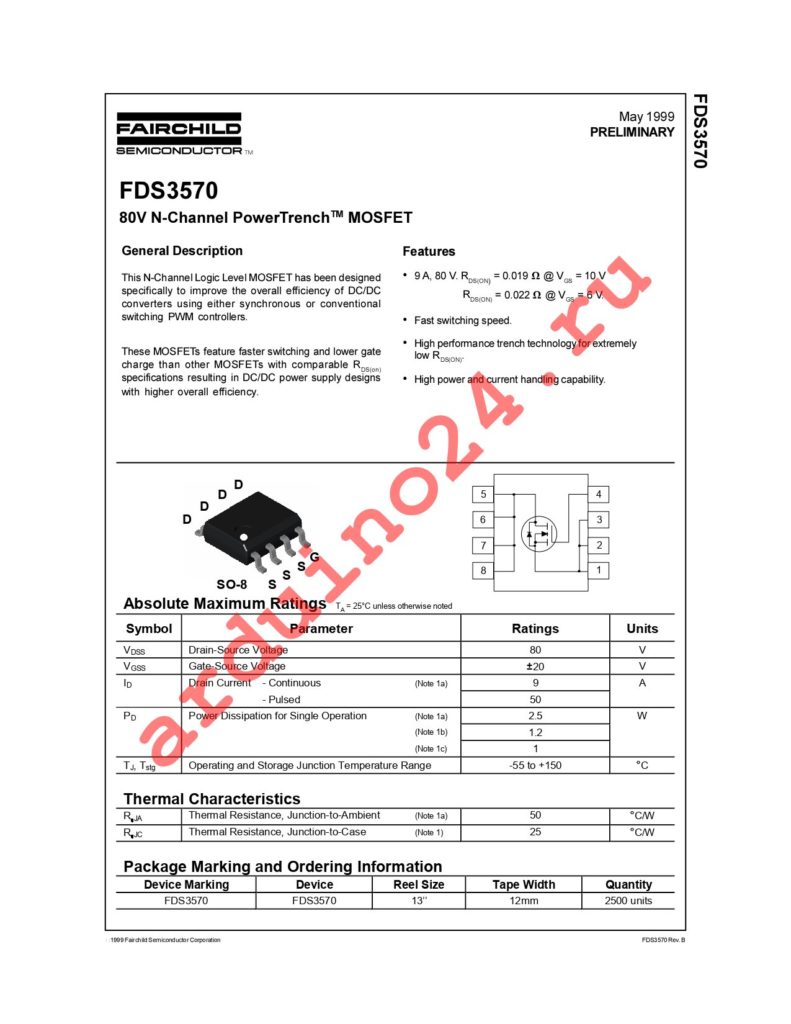 FDS3570 datasheet