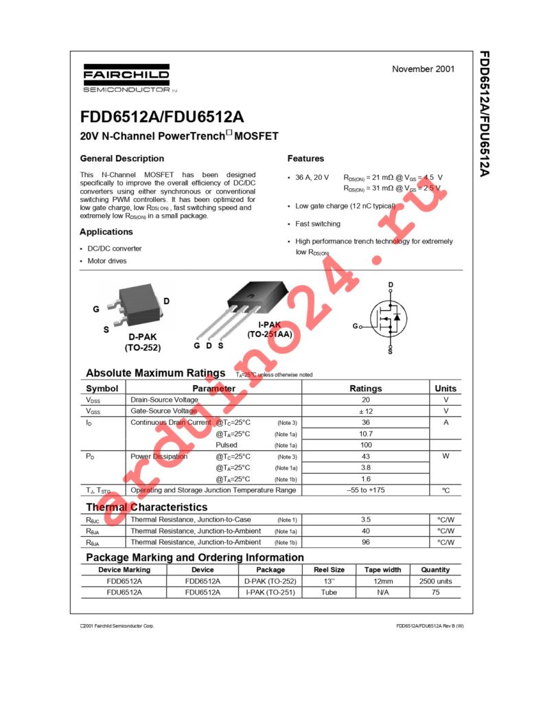 FDU6512A datasheet