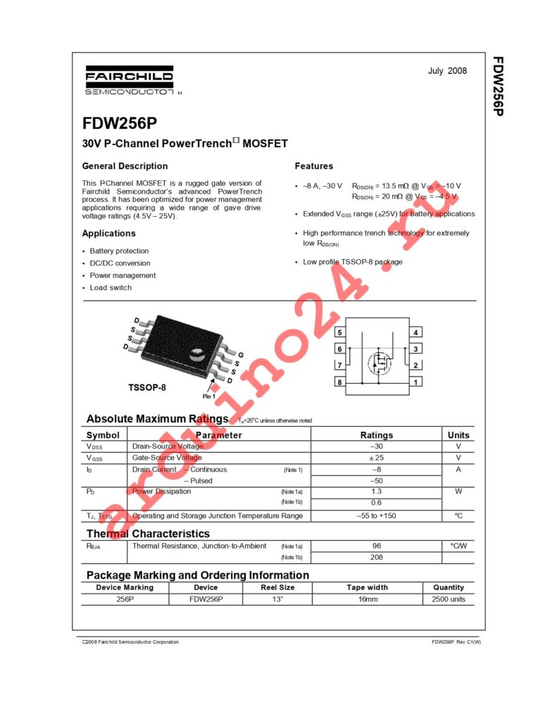 FDW256P datasheet