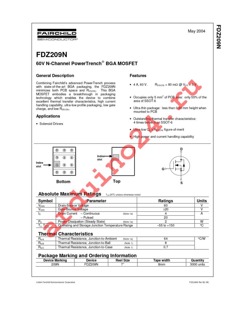 FDZ209N datasheet