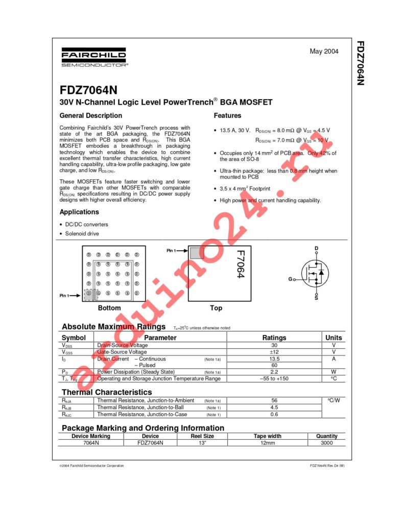 FDZ7064N datasheet