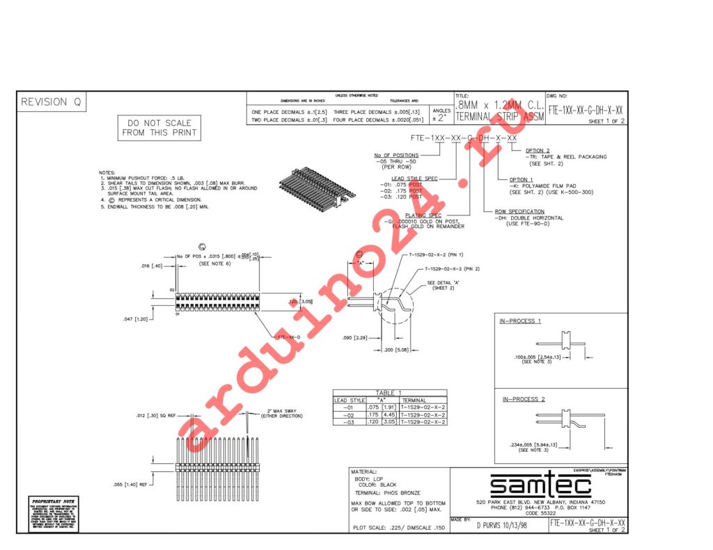 FTE-157-01-G-DH datasheet