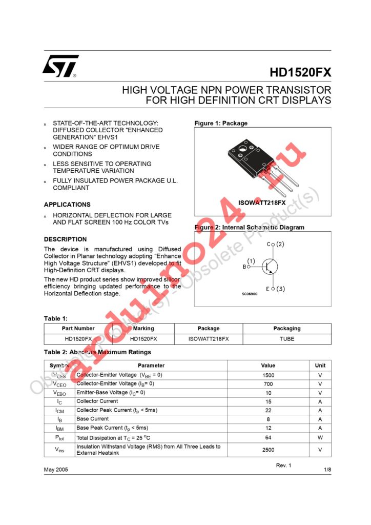 HD1520FX datasheet