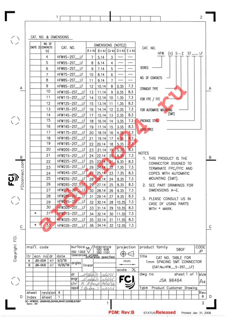 HFW13S-2STE1LF datasheet