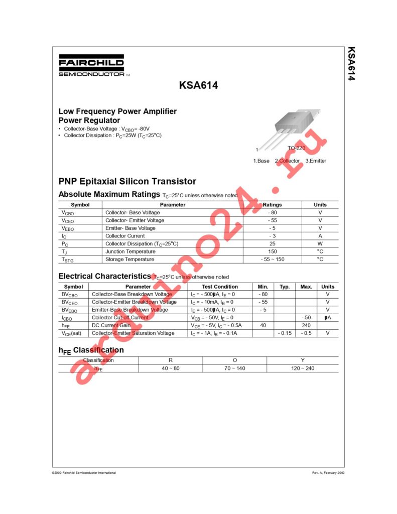 KSA614O datasheet