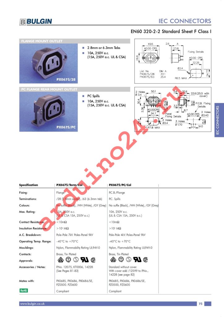PX0675/PC datasheet