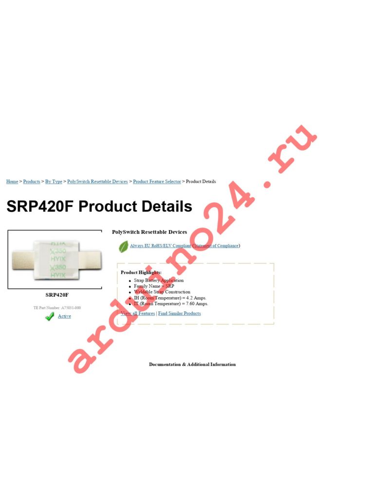 SRP420F datasheet