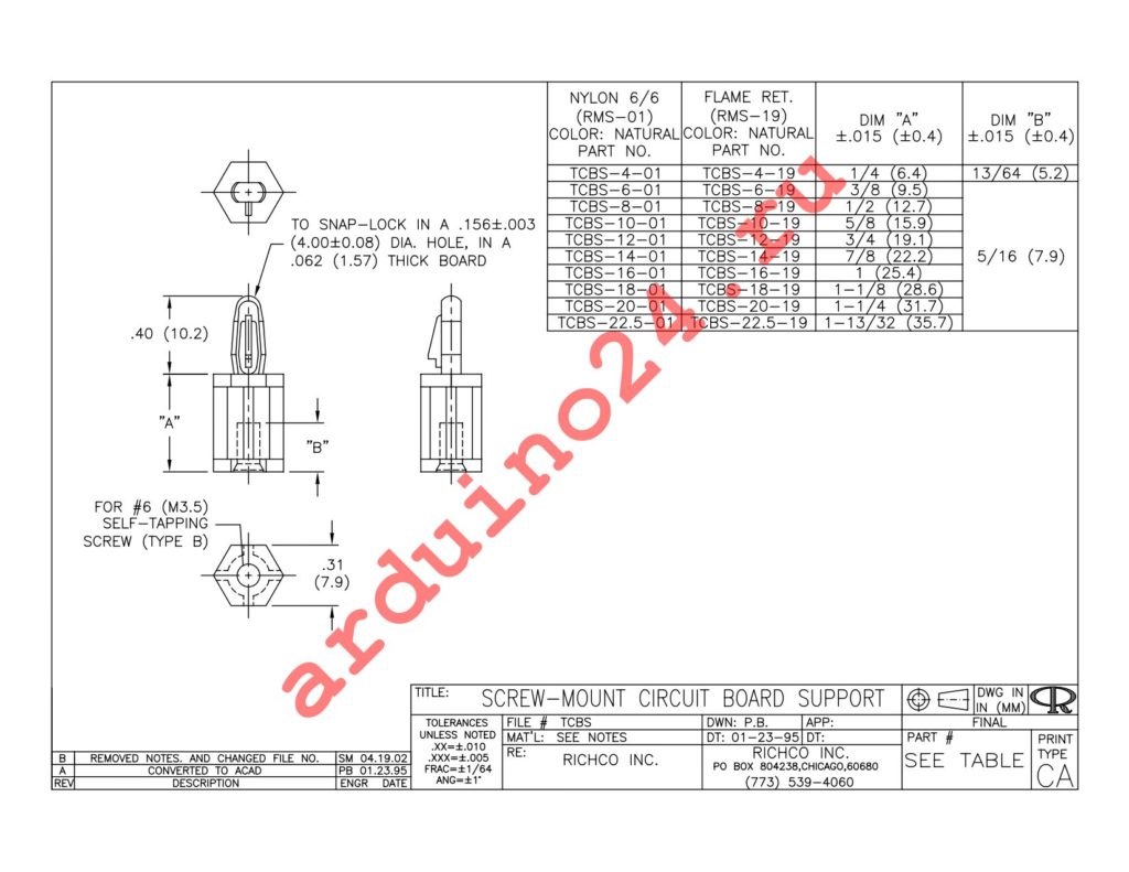 TCBS-6-19 datasheet