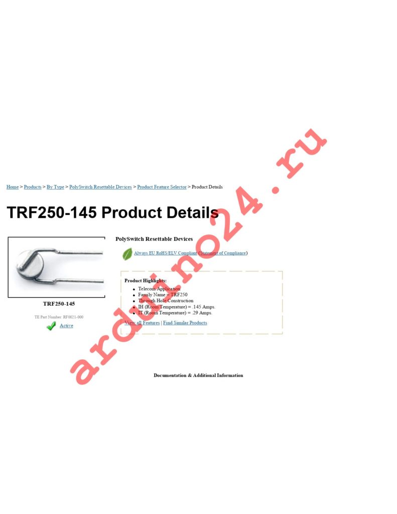 TRF250-145 datasheet