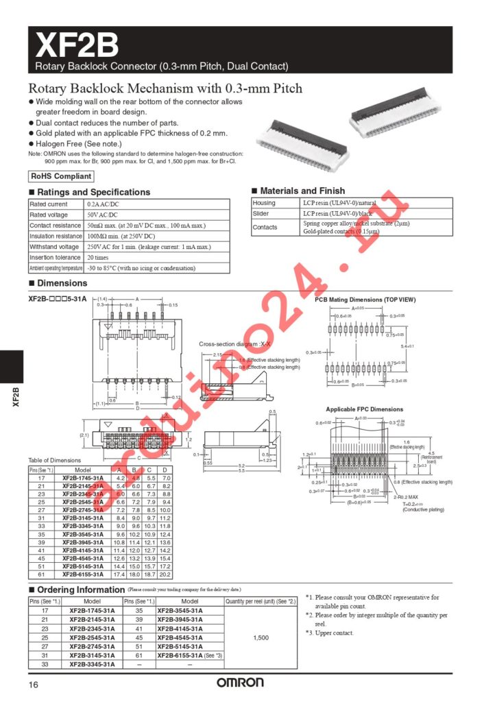 XF2B-3545-31A datasheet